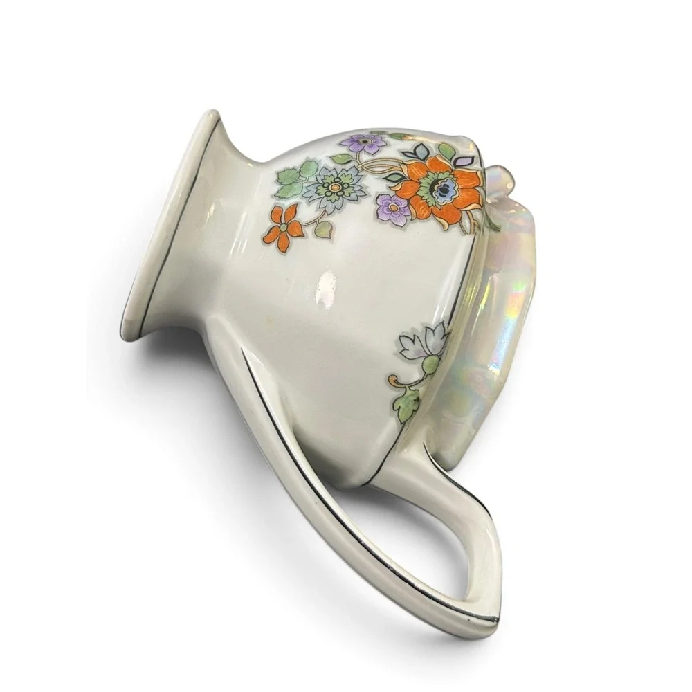 Vintage Bavarian Porcelain Hand-Painted Lustreware Creamer Jug Art-Deco 1930s